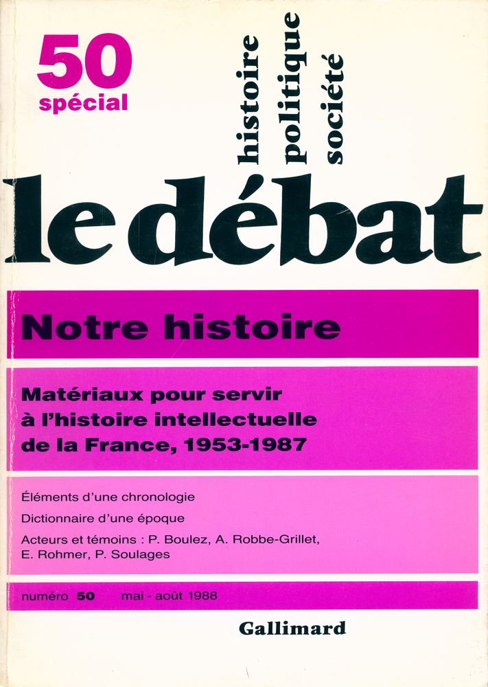 『le débat: histoire, politique, société』 50 1