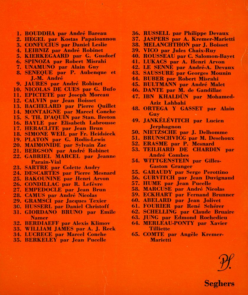 『PHILOSOPHES DEE TOUS LES TEMPS 58 - Herbert Marcuse : ou la quête d'un univers trans - prométhéen』 3