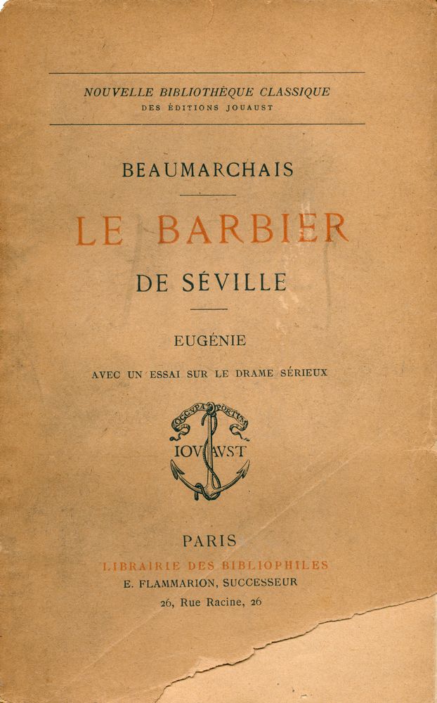 『LE BARBIER DE SÉVILLE COMÉDIE EN QUATRE ACTES, EUGÉNIE DRAME EN CINQ ACTES AVEC UN ESSAI SUR LE DRANE SÉRIEUX』 1