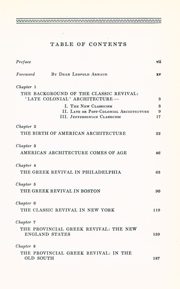 『Greek Revival Architecture in America : BEING AN ACCOUNT OF IMPORTANT TRENDS IN AMERICAN ARCHITECTURE AND AMERICAN LIFE prior to THE WAR BETWEEN THE STATES』 2