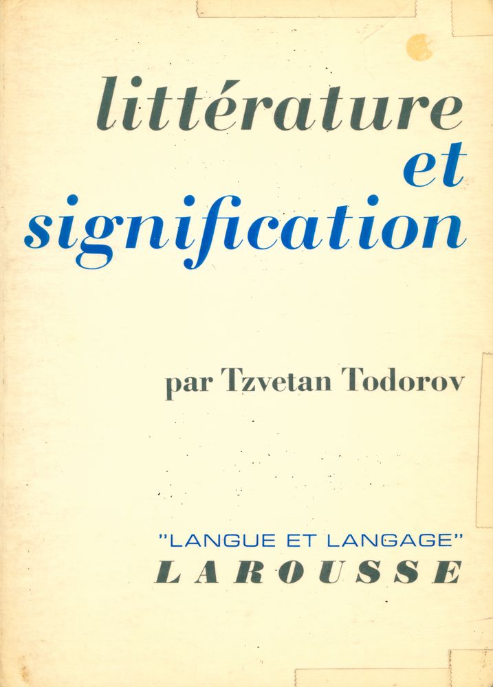 『littérature et signification』 1