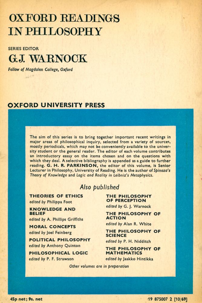 『Oxford Readings in Philosophy : The Theory of Meaning』 3