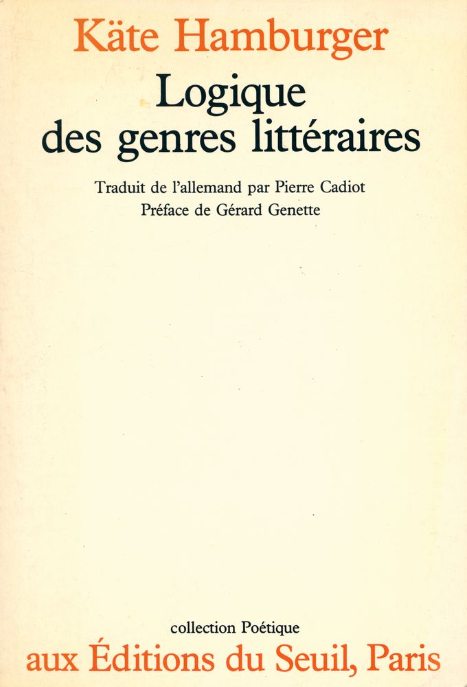 『Logique des genres littéraires』 1