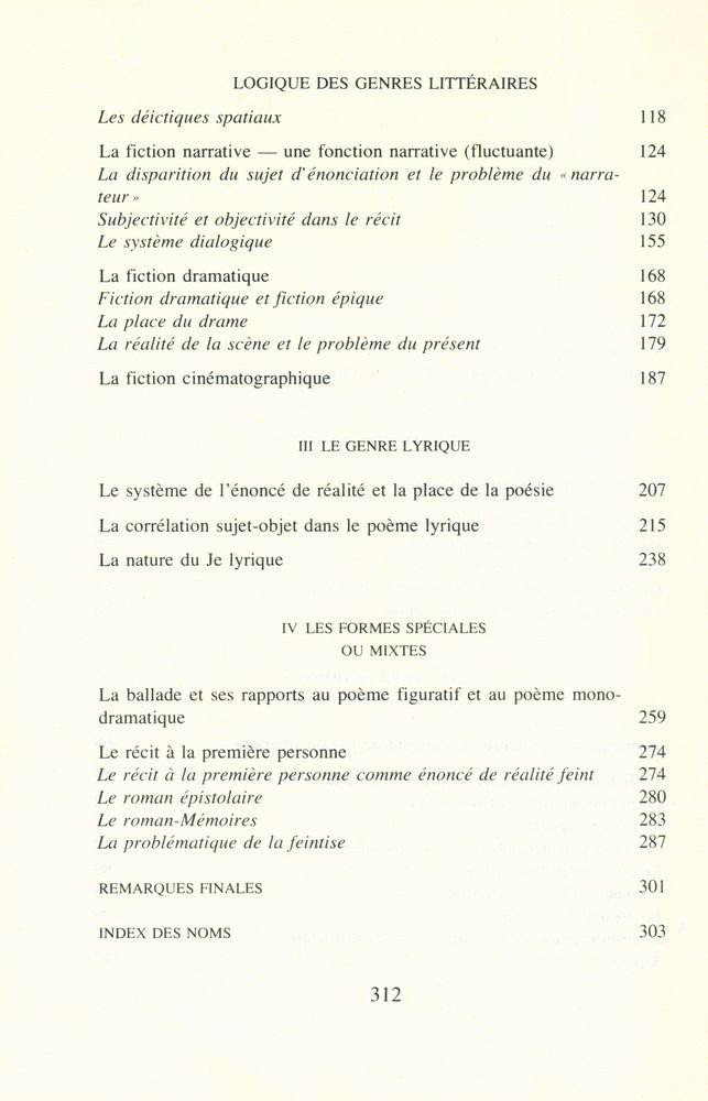 『Logique des genres littéraires』 3