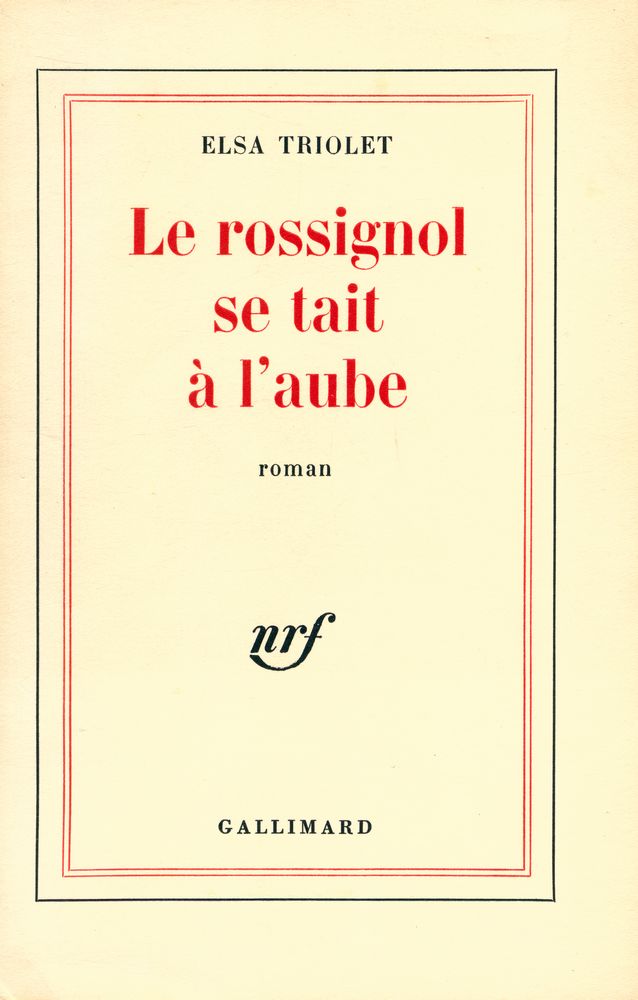 『Le rossignol se tait à l'aube』 1
