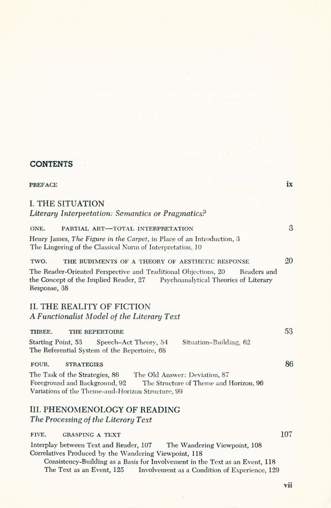 『The Act of Reading : A THEORY OF AESTHETIC RESPONSE』 2