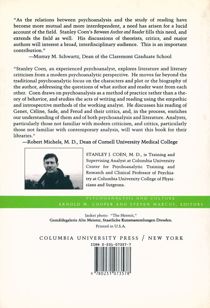 『Between author and reader : a psychoanalytic approach to writing and reading』 4