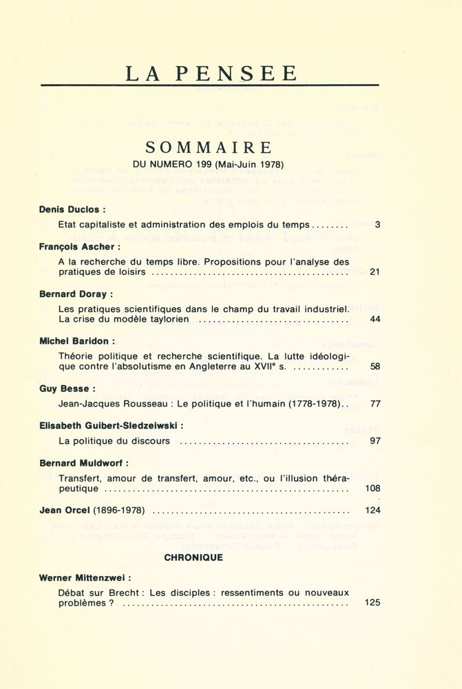 『la pensée』 199 2