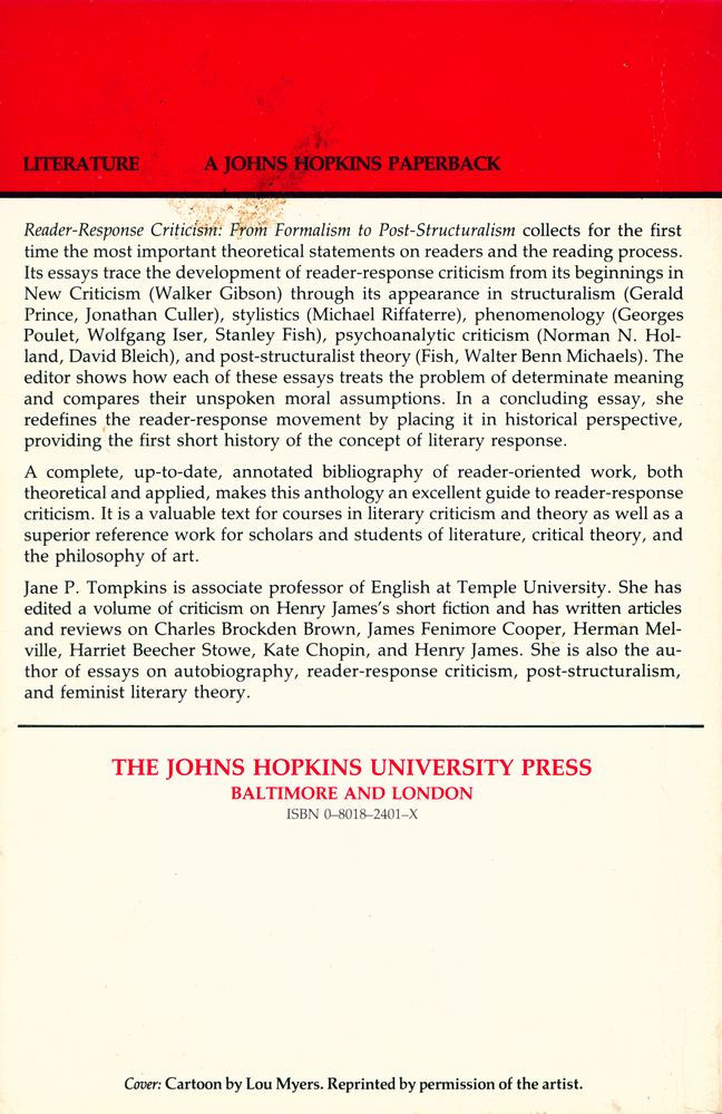 『Reader - Response Criticism : from Formalism to Post-Structiralism』 3