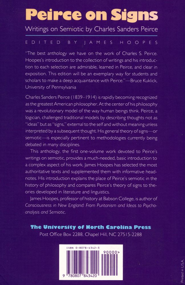 『Peirce on signs : writings on semiotic』 4