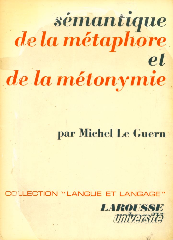 『sémantique de la métaphore et de la métonymie』 1