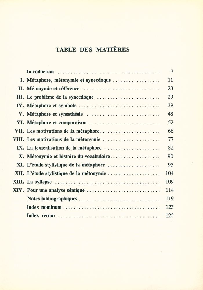 『sémantique de la métaphore et de la métonymie』 2