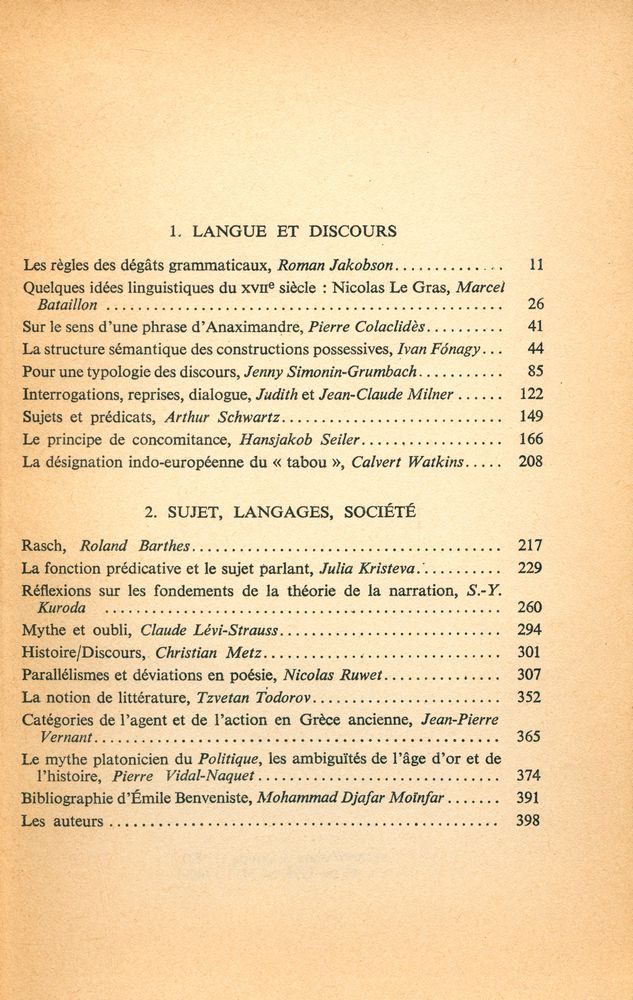『Langue, discours, société : Pour Émile Benveniste』 2