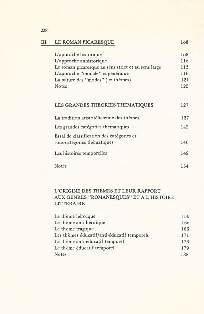 『La Théorie du Roman : Thèmes et Modes』 4