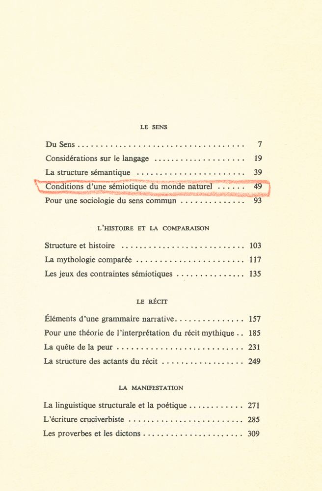 『Du sens : Essais sémiotiques』 2
