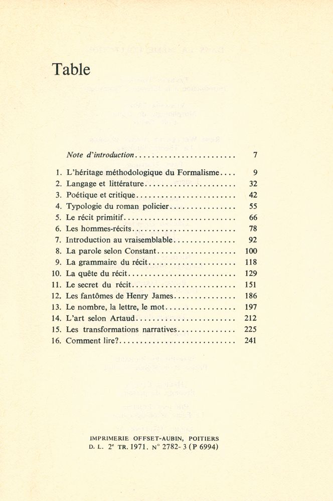 『Poétique de la prose』 2
