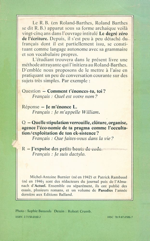 『Le ROLAND - BARTHES sans peine』 4