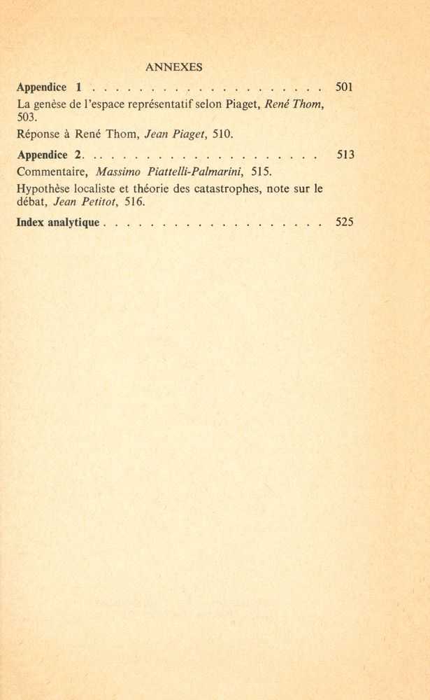 『Théories du langage, Théories de l'apprentissage : Le débat entre Jean Piaget et Noam Chomsky』 6