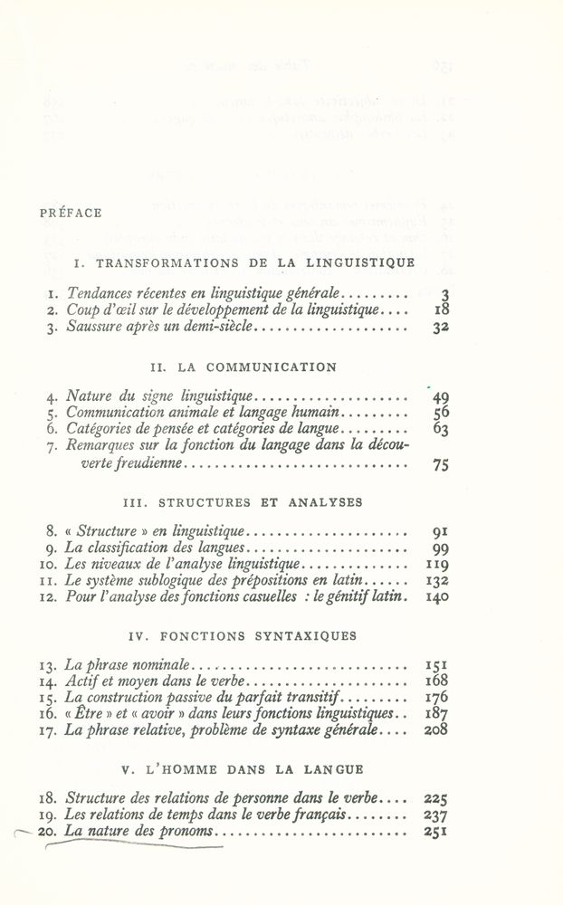 『problèmes de linguistique générale, 1』 2