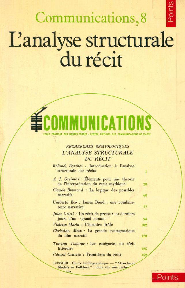 『L'analyse structurale du récit』 1