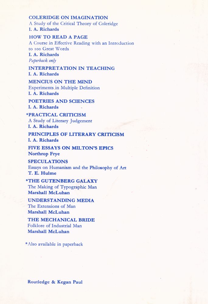 『THE CRITICAL TWILIGHT : Explorations in the Ideology of Anglo - American Literary Theory from Eliot to McLuhan』 5