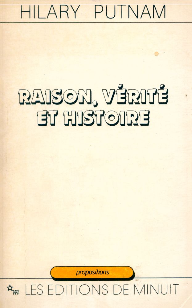 『RAISON, VÉRITÉ ET HISTOIRE』 1