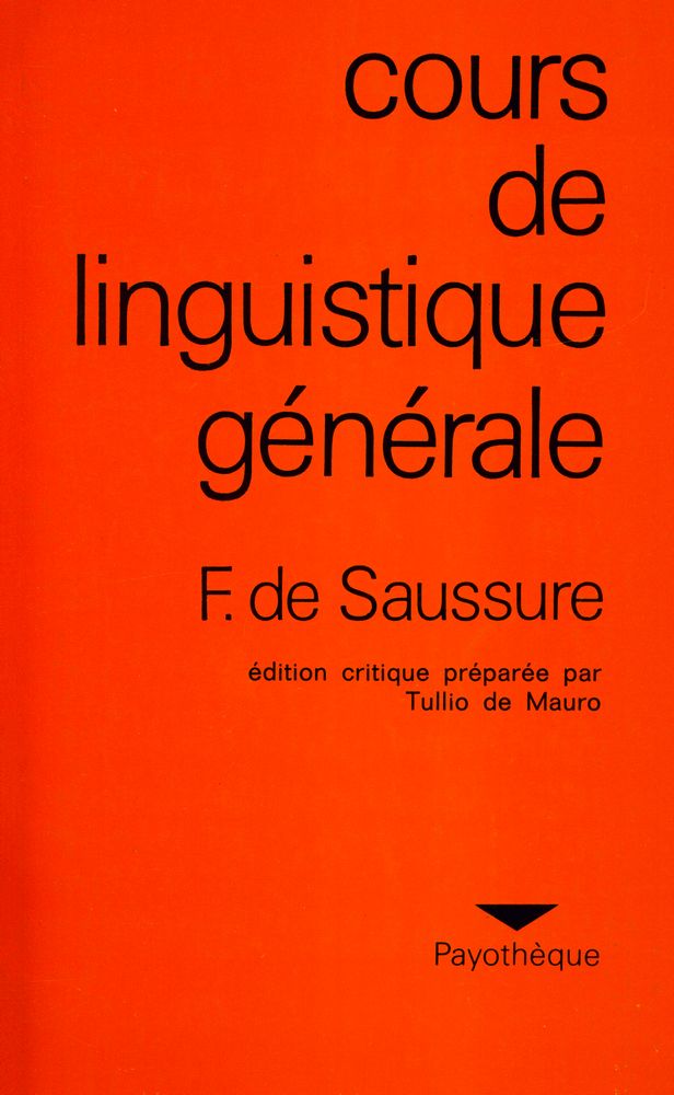 『COURS DE LINGUISTIQUE GÉNÉRALE』 1