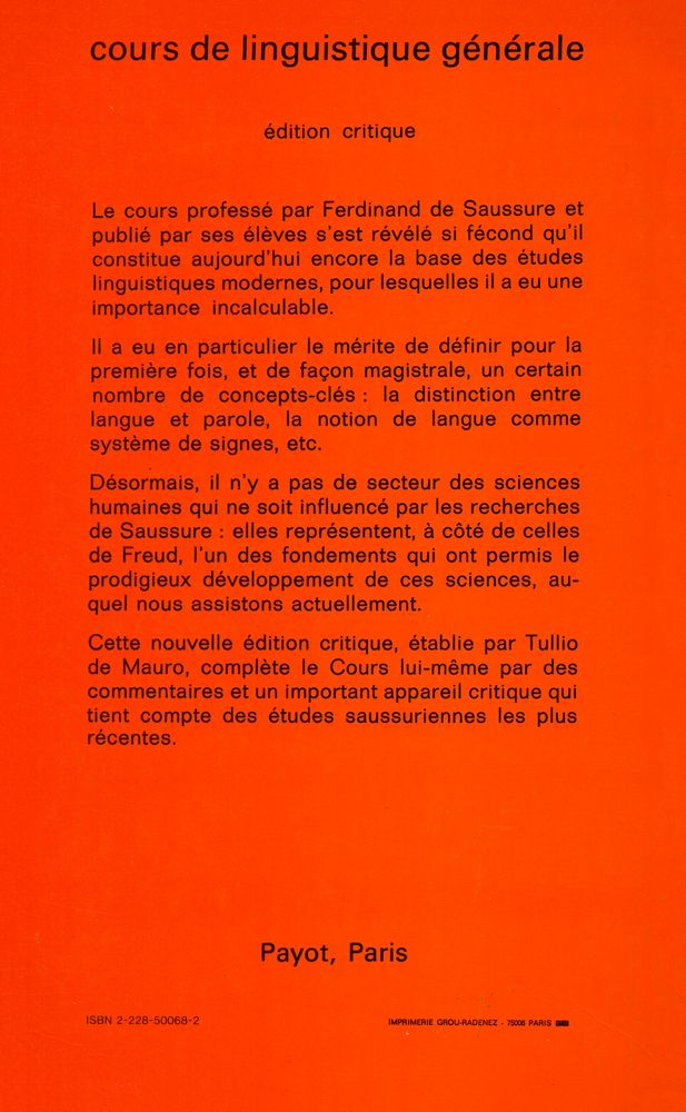 『COURS DE LINGUISTIQUE GÉNÉRALE』 7