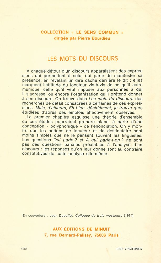 『les mots du discours』 3