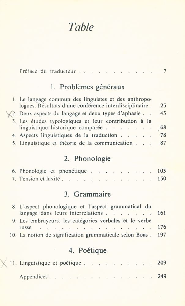 『Essais de linguistique générale』 2