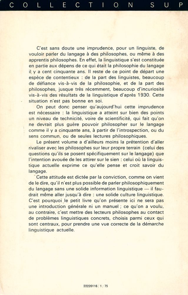 『Linguistique et philosophie』 4