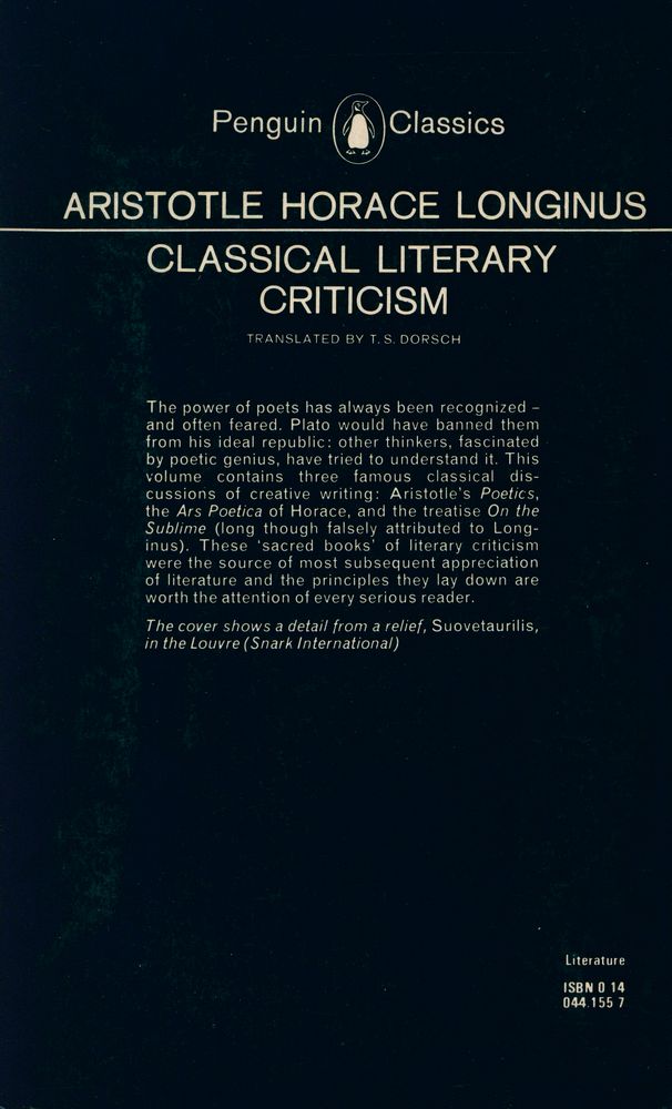 『CLASSICAL LITERARY CRITICISM』 3