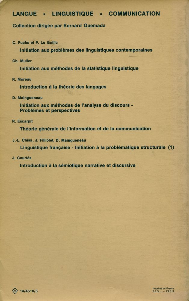 『introduction à LA SÉMIOTIQUE NARRATIVE ET DISCURSIVE : méthodologie et application』 4