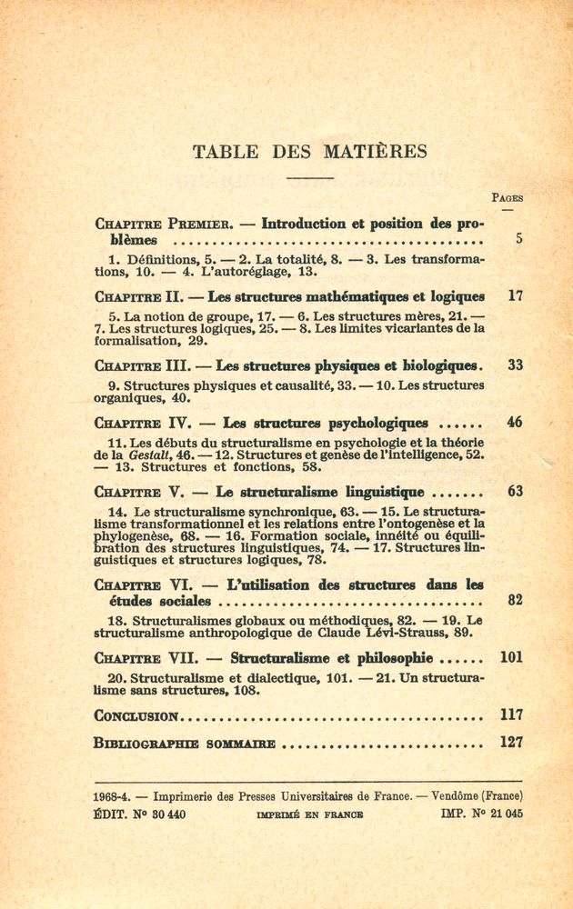 『LE STRUCTURALISME』 2
