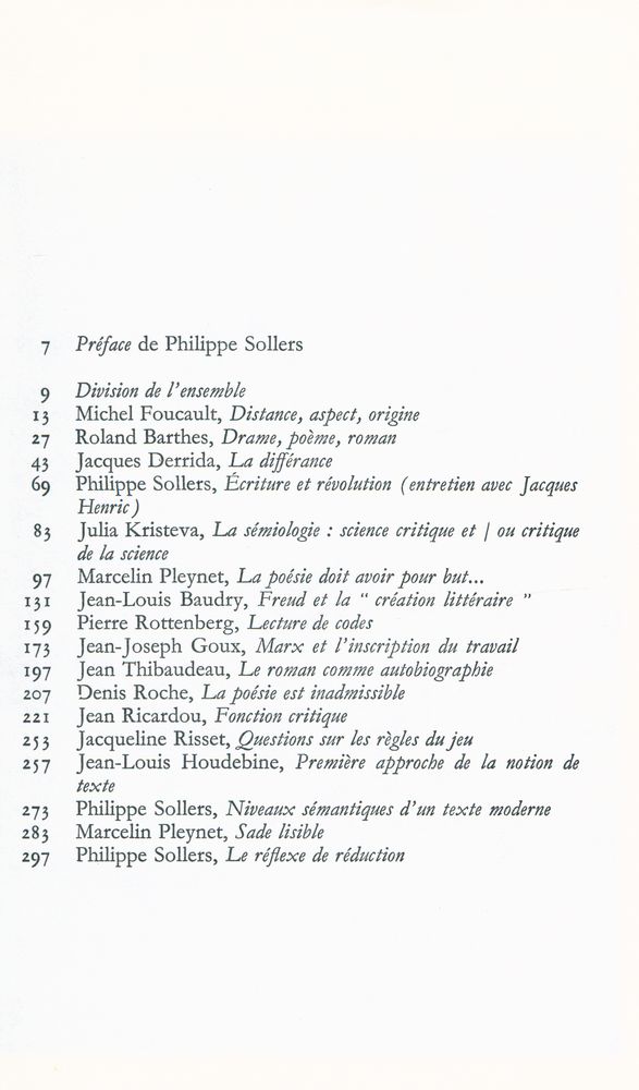 『Tel Quel : Théorie d'ensemble』 2