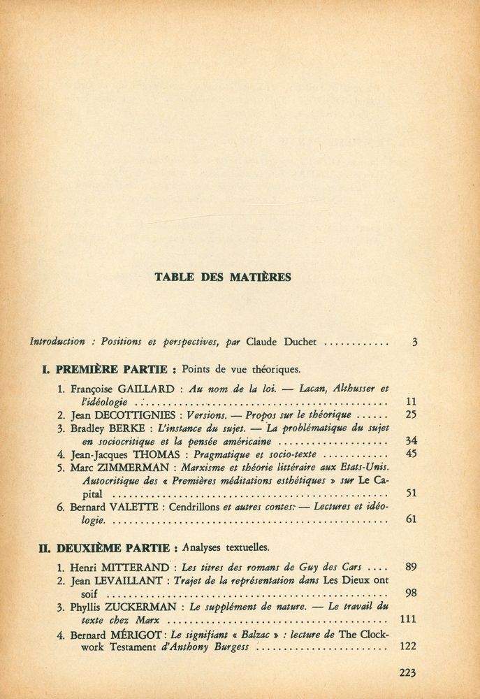 『Sociocritique』 2