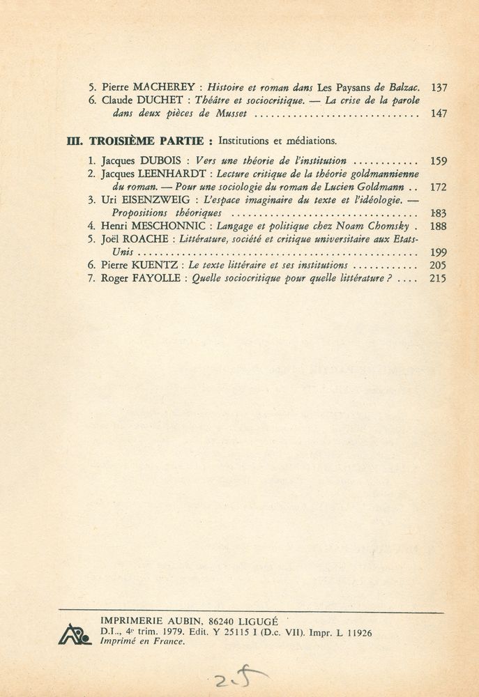 『Sociocritique』 3