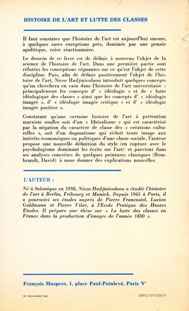 『histoire de l'art et lutte des classes』 6