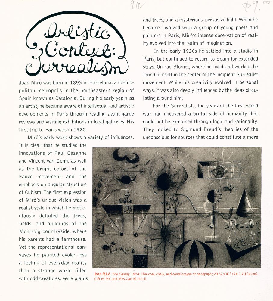 《JOAN MIRÓ, Black and Red Series : A New Acquisition in Context》 2