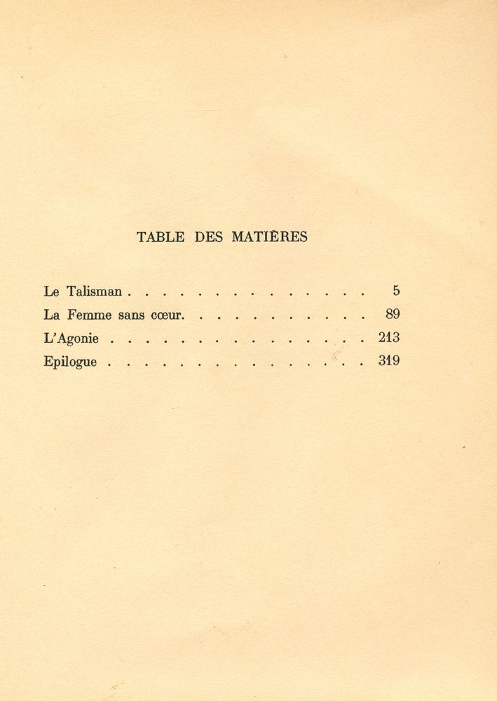 『GRANDE COLLECTION TRIANON N.3 : LA PEAU DE CHAGRIN』 2