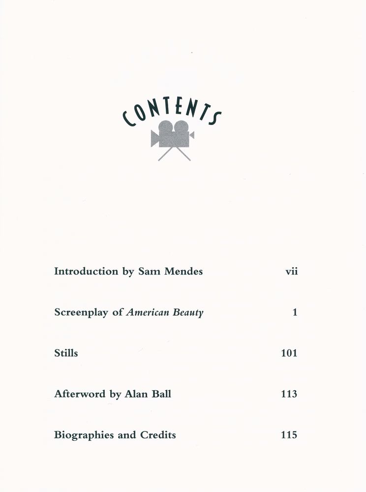 『AMERICAN BEAUTY : THE SHOOTING SCRIPT』 2