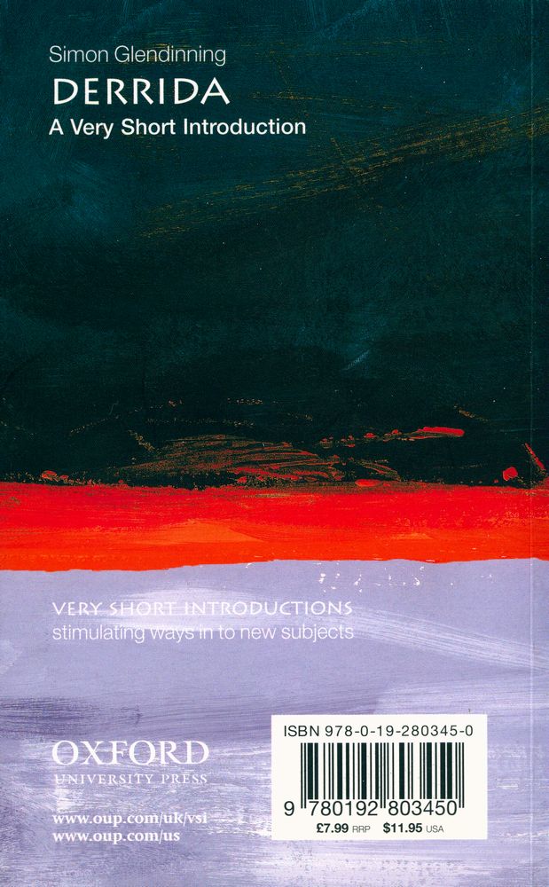 『DERRIDA : A Very Short Introduction』 3