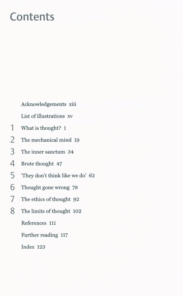 『THOUGHT : A Very Short Introduction』 2