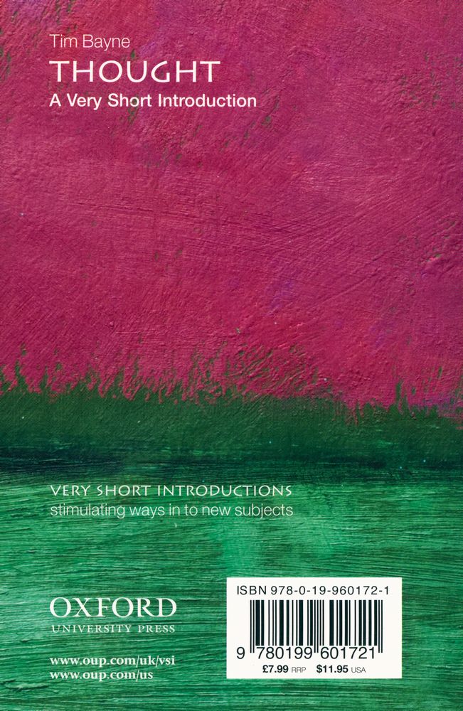 『THOUGHT : A Very Short Introduction』 3