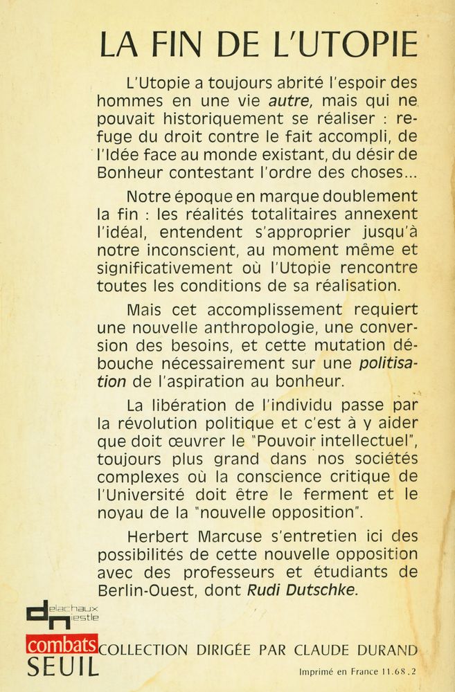 『LA FIN DE L'UTOPIE』 3