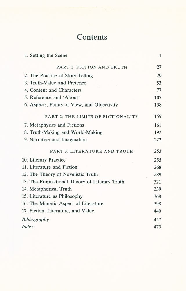 『Truth, fiction, and literature : a philosophical perspective』 2
