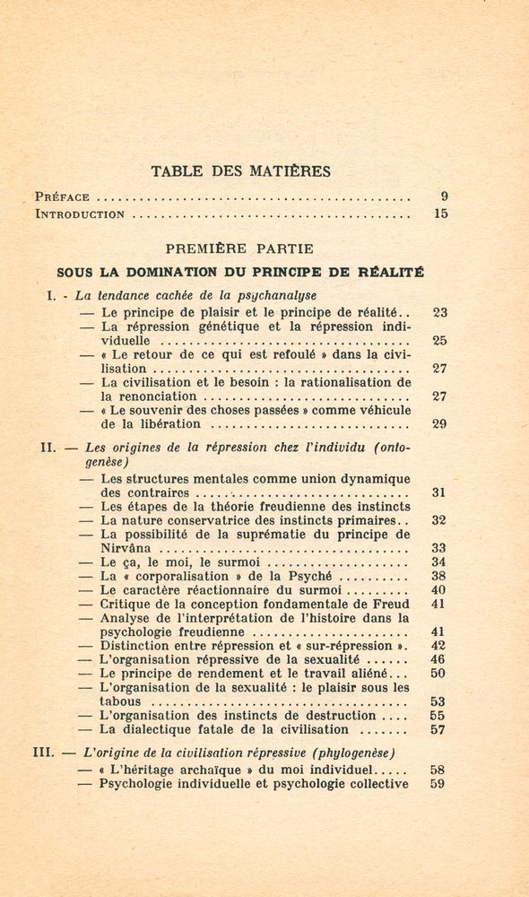 『EROS ET CIVILISATION : CONTRIBUTION A FREUD』 2