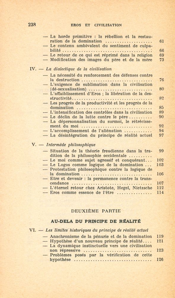 『EROS ET CIVILISATION : CONTRIBUTION A FREUD』 3