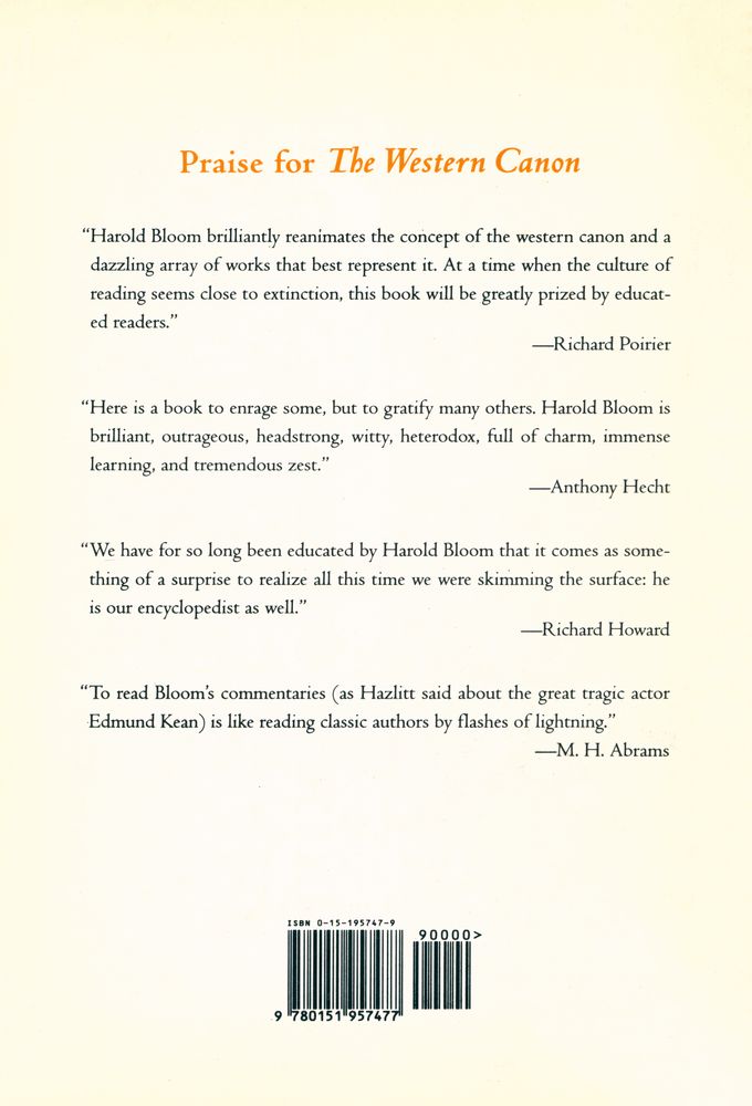 『The western canon : the books and school of the ages』 4