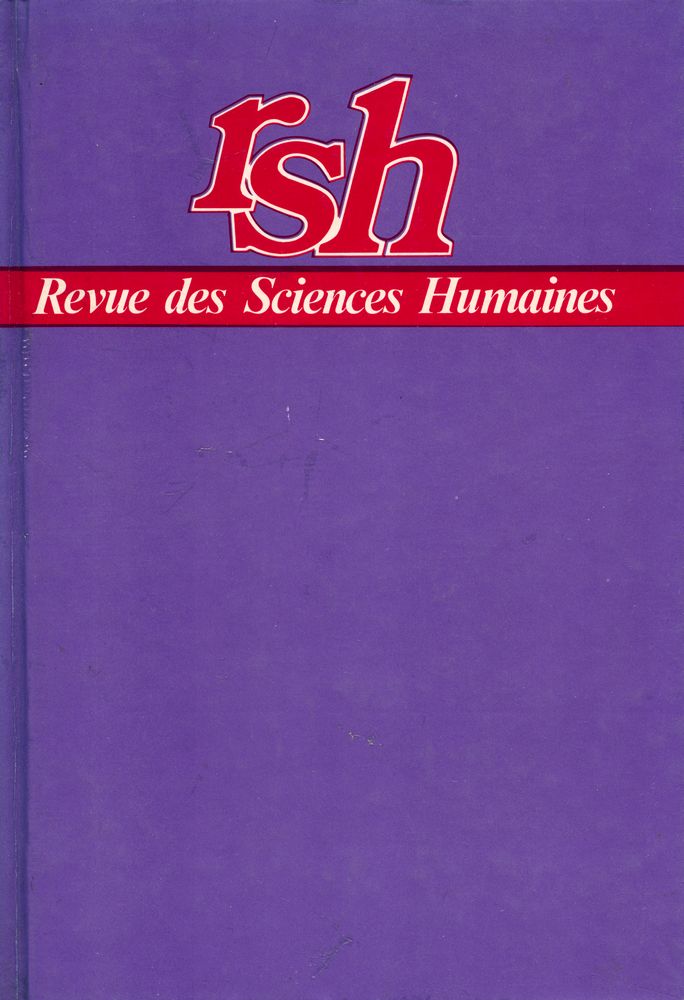 『Revue des Sciences Humaines』 201 - 204 1